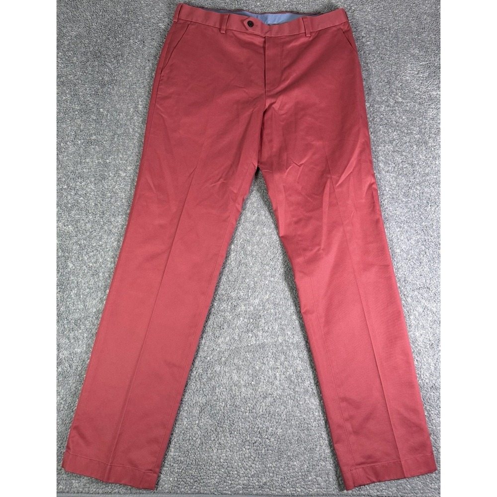 Brooks Brothers Lightweight Advantage Chino Milano Pants Coral Red Mens 34x32